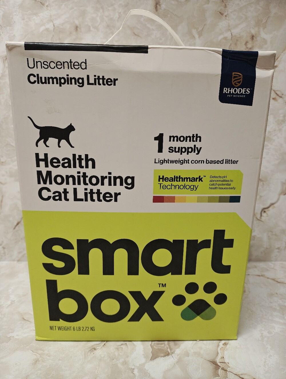 Smart Box Health Monitoring Clumping Cat Litter Unscented, 6 lb Box - EXPIRED